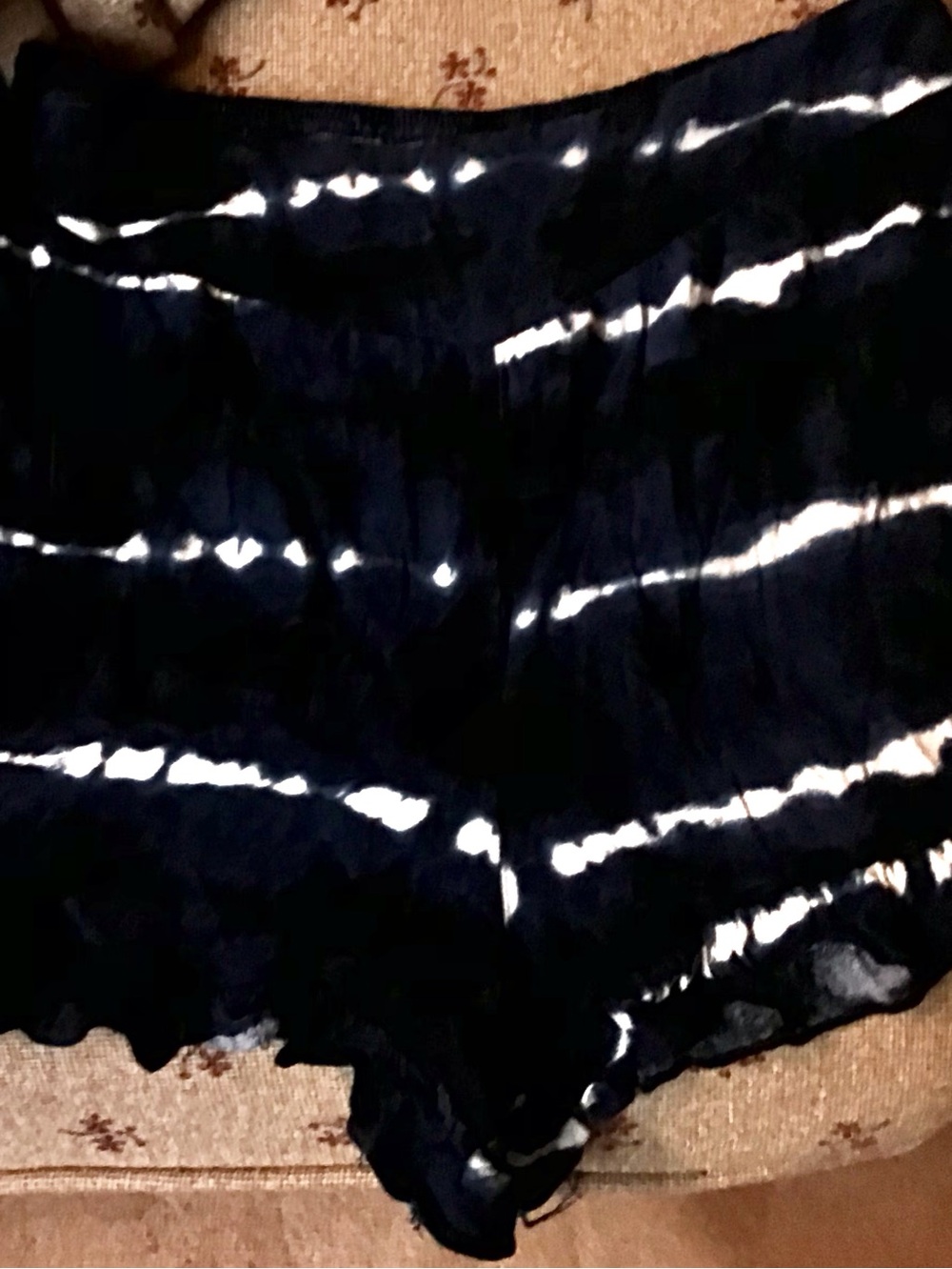 Source Unknown Navy and White Tie-Dye shorts